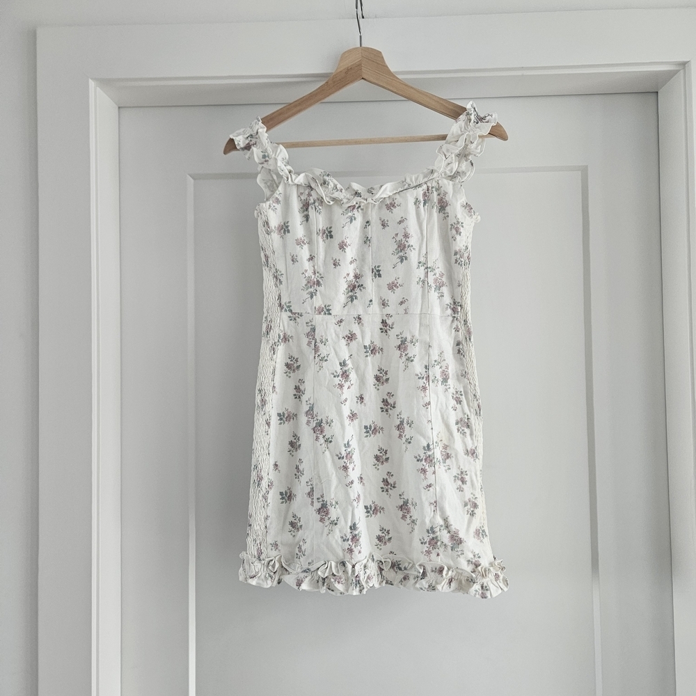 Elegant Floral Ruffle Mini Dress